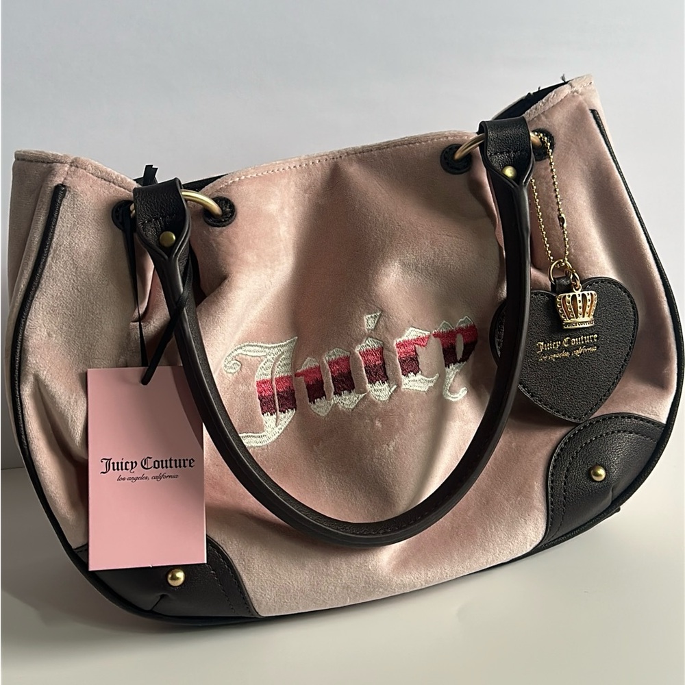 Juicy Couture Pink and Black Shoulder Bag